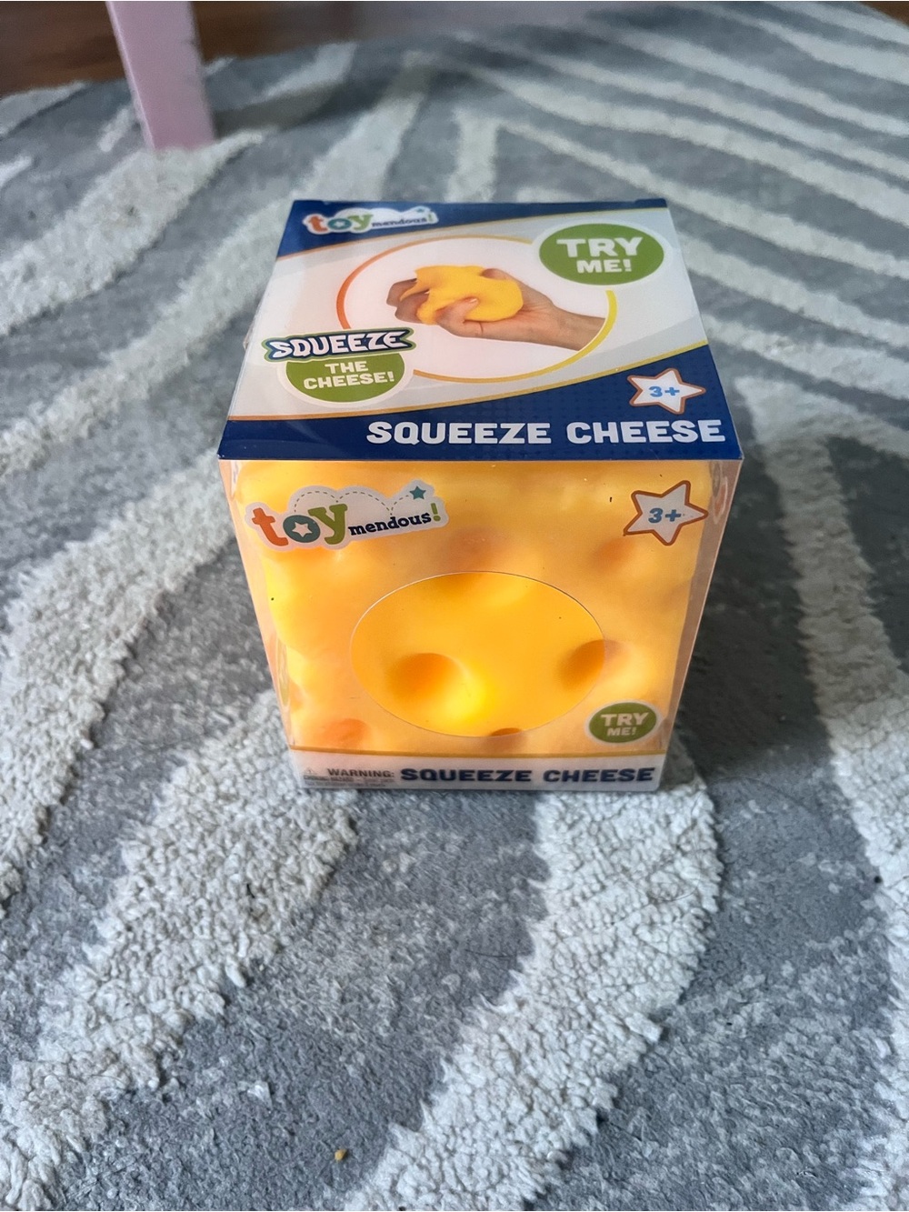 New in box TikTok viral toymendous squeeze cheese squishy